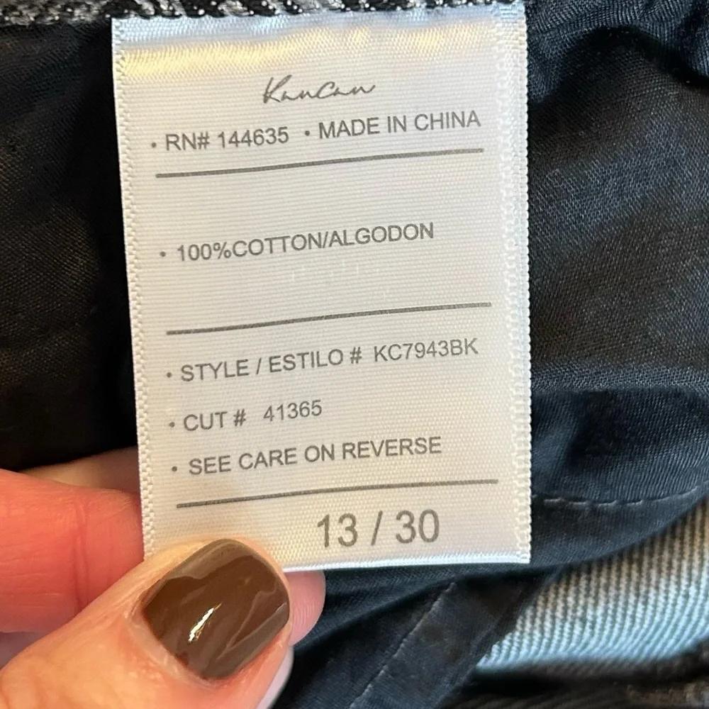 KanCan Black Paisley Jean Shorts - Picture 9 of 9